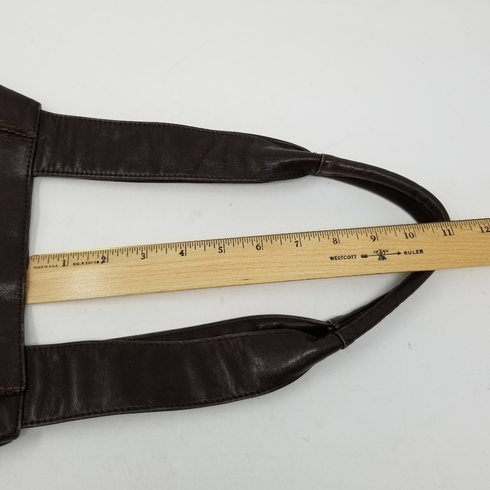 Wilsons Leather Shoulder Bag Magnetic Snap Closure Double Strap Brown Soft - Picture 16 of 16